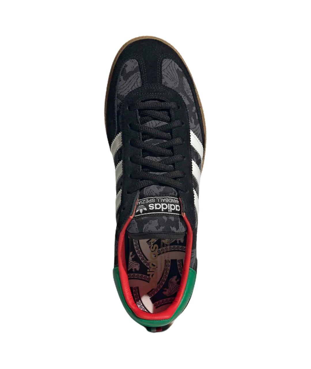 ADIDAS Черные кожаные низкие кроссовки / кеды, фото 3