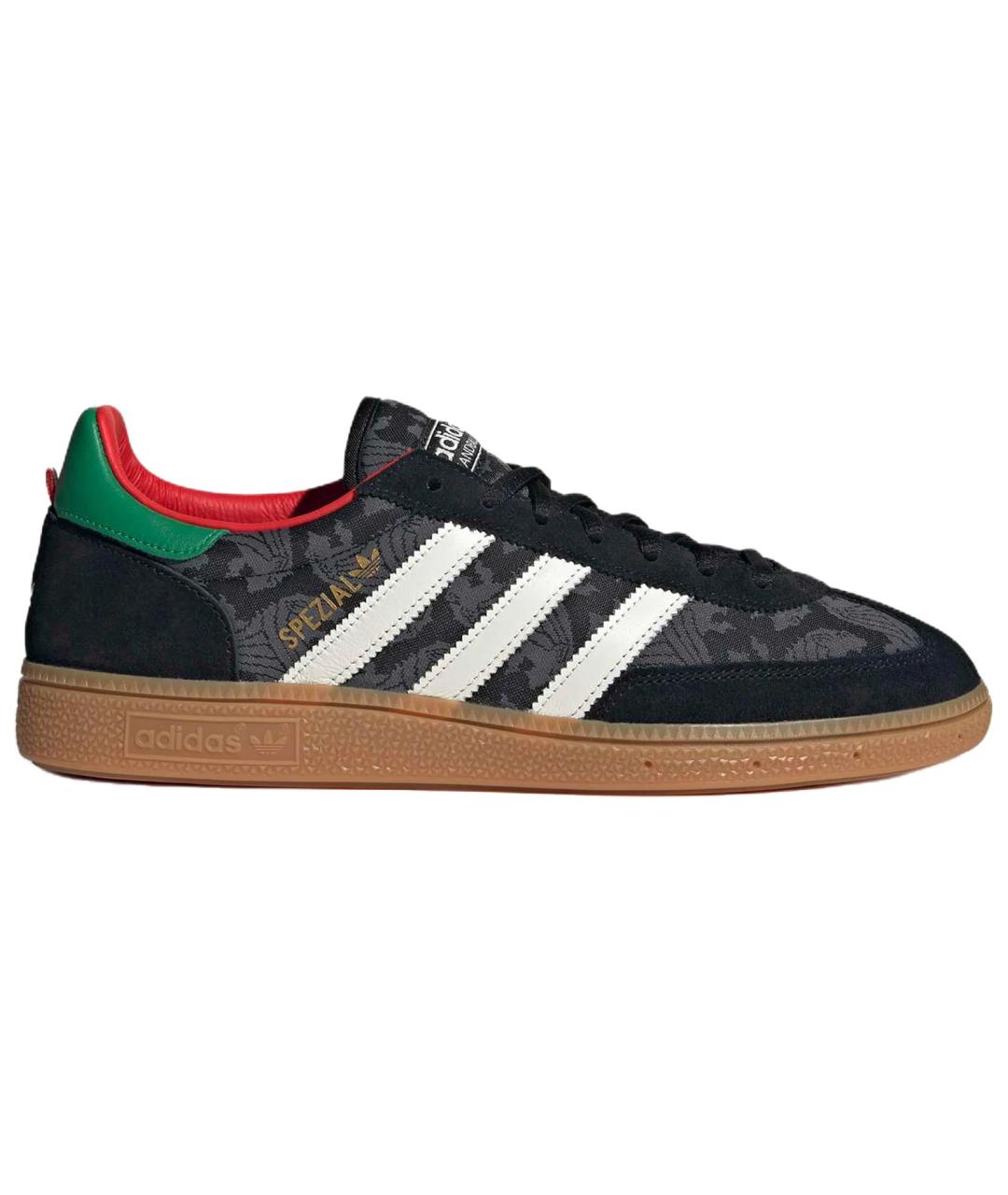 ADIDAS Черные кожаные низкие кроссовки / кеды, фото 1