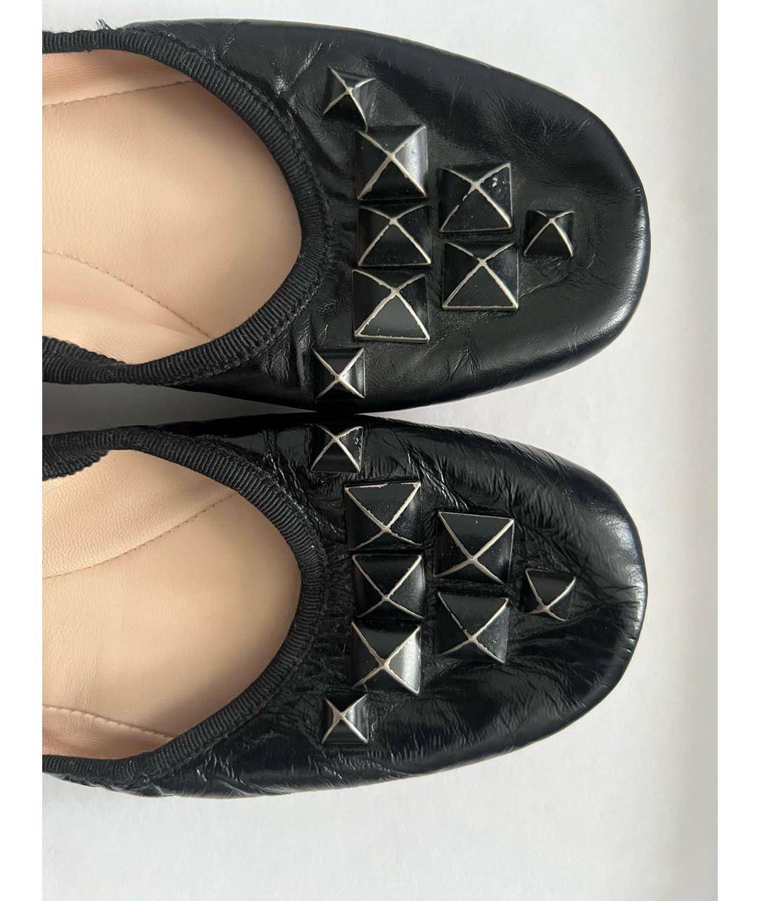 MARC JACOBS Черные кожаные балетки, фото 3
