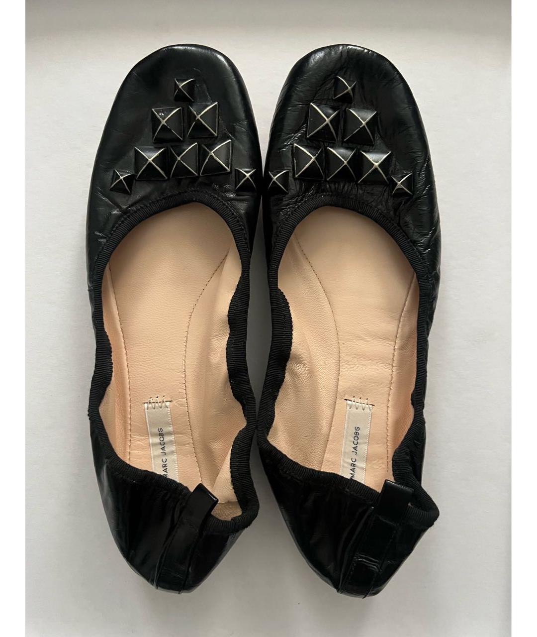 MARC JACOBS Черные кожаные балетки, фото 2