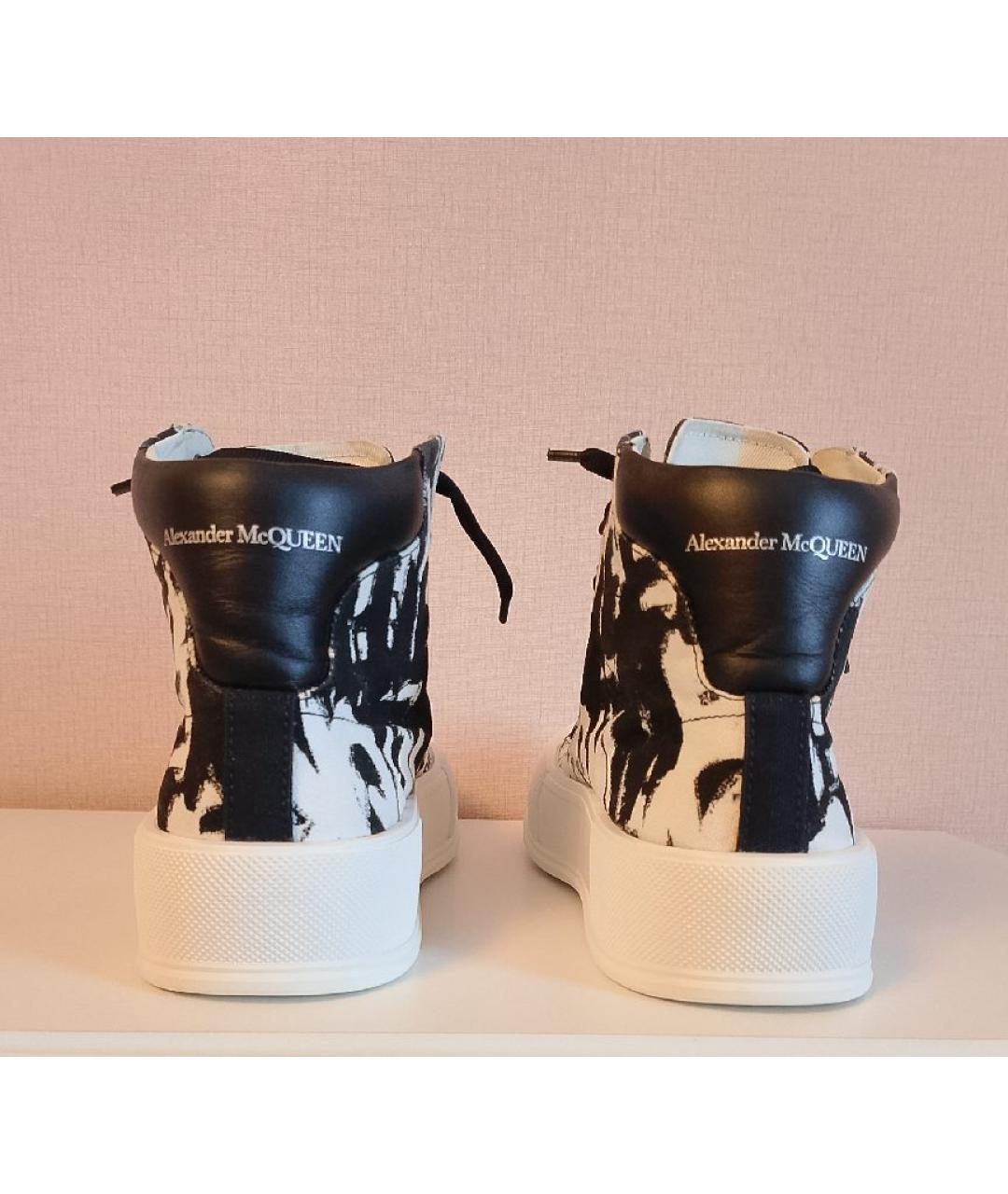 ALEXANDER MCQUEEN Мульти текстильные высокие кроссовки / кеды, фото 4