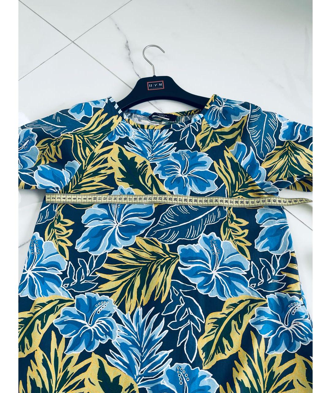 WEEKEND MAX MARA Мульти хлопковое повседневное платье, фото 7