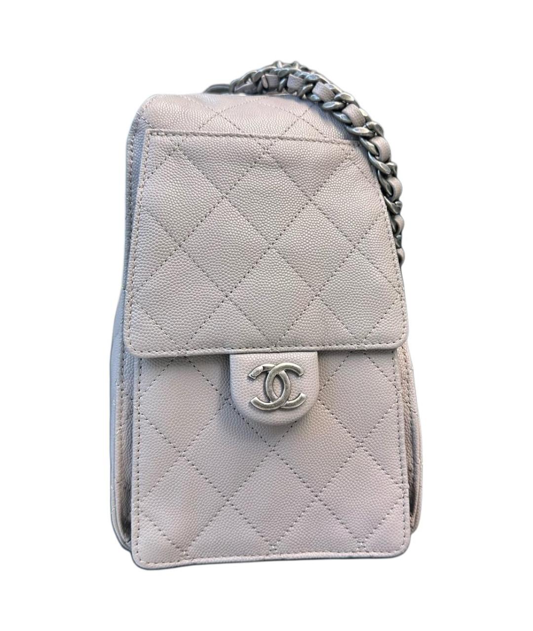 CHANEL Серебряная сумка через плечо, фото 3