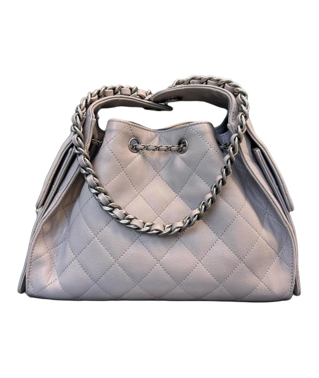 CHANEL Серебряная сумка через плечо, фото 2