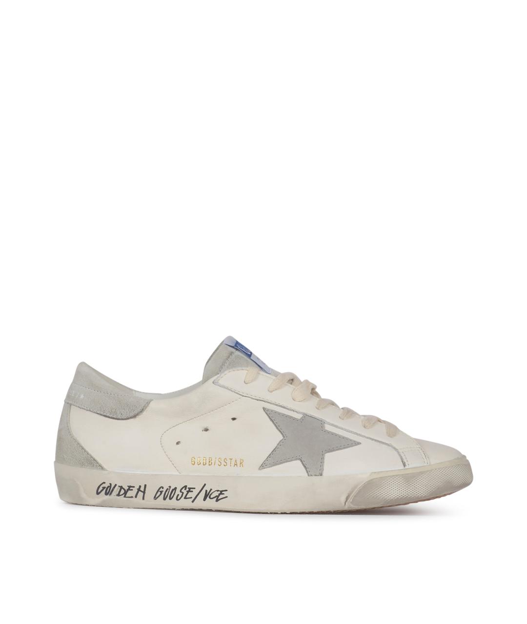 GOLDEN GOOSE DELUXE BRAND Белые кожаные низкие кроссовки / кеды, фото 1