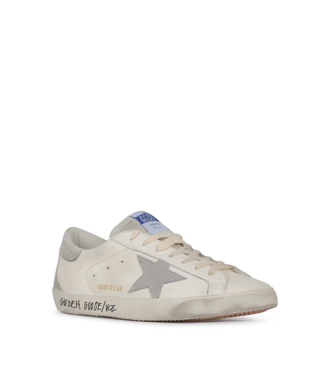 GOLDEN GOOSE DELUXE BRAND Белые кожаные низкие кроссовки / кеды, фото 4