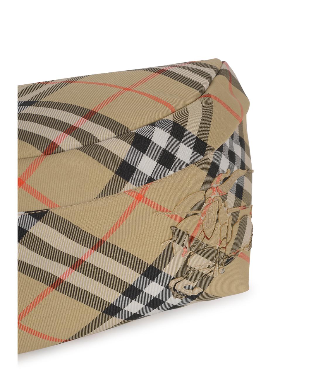 BURBERRY Бежевая синтетическая поясная сумка, фото 4