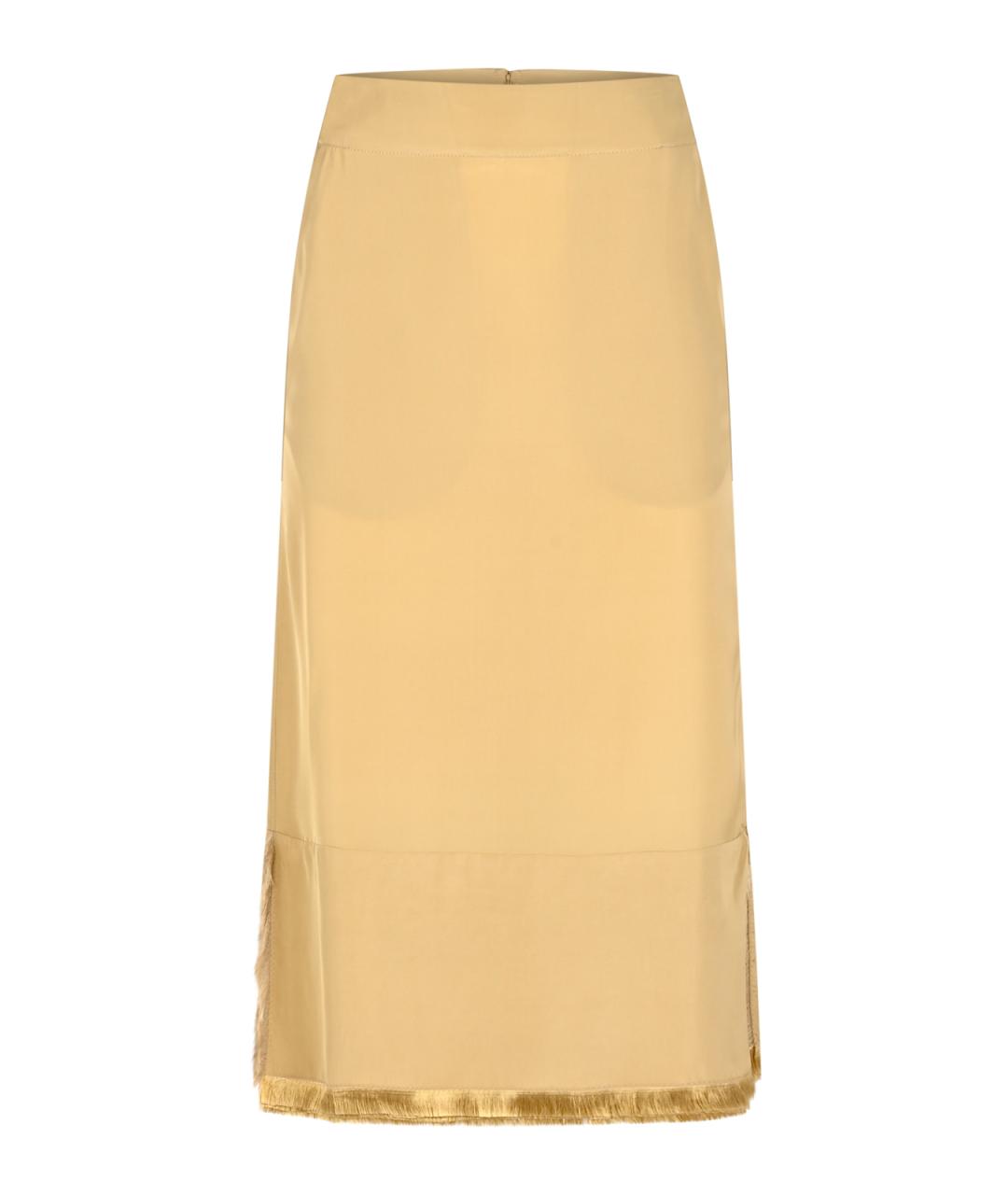 BOTTEGA VENETA Бежевая юбка миди, фото 2