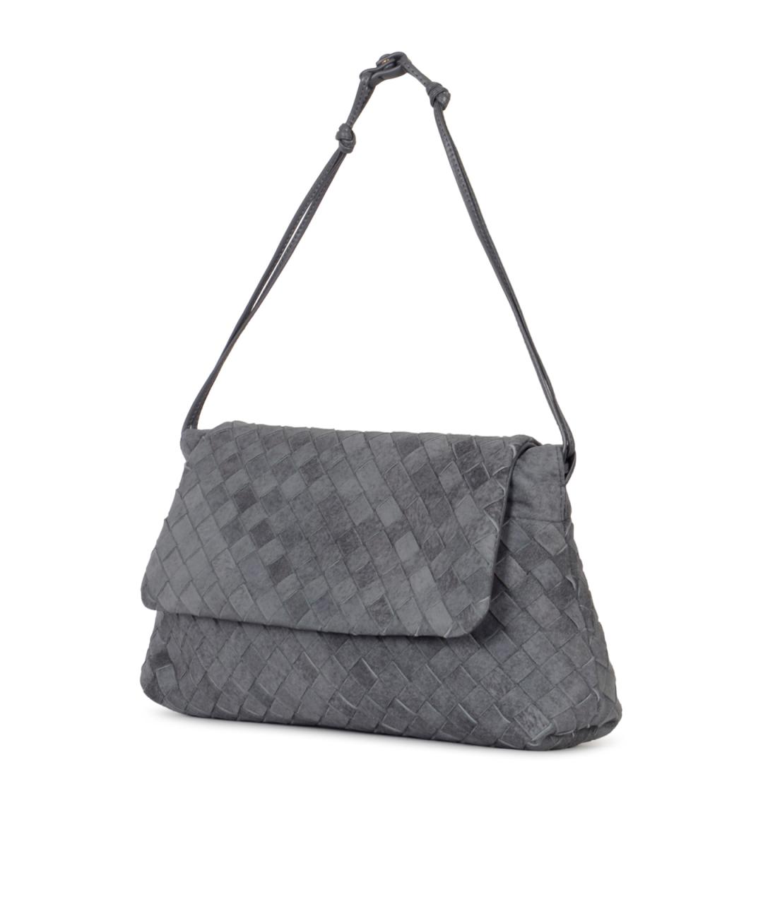 BOTTEGA VENETA Голубая замшевая сумка через плечо, фото 2