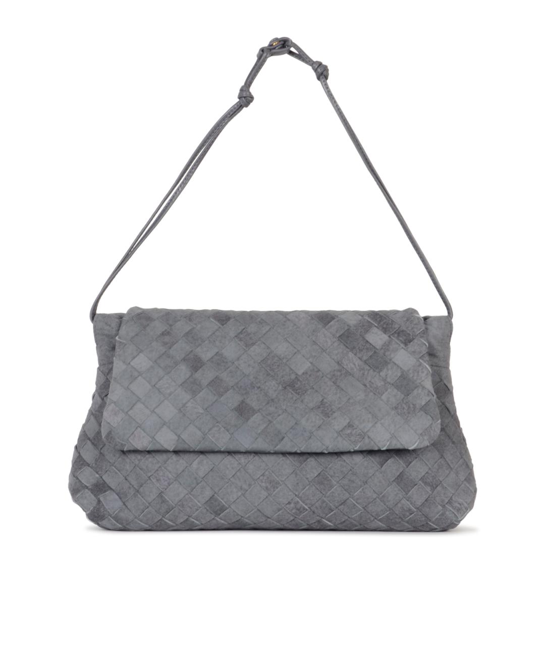 BOTTEGA VENETA Голубая замшевая сумка через плечо, фото 1