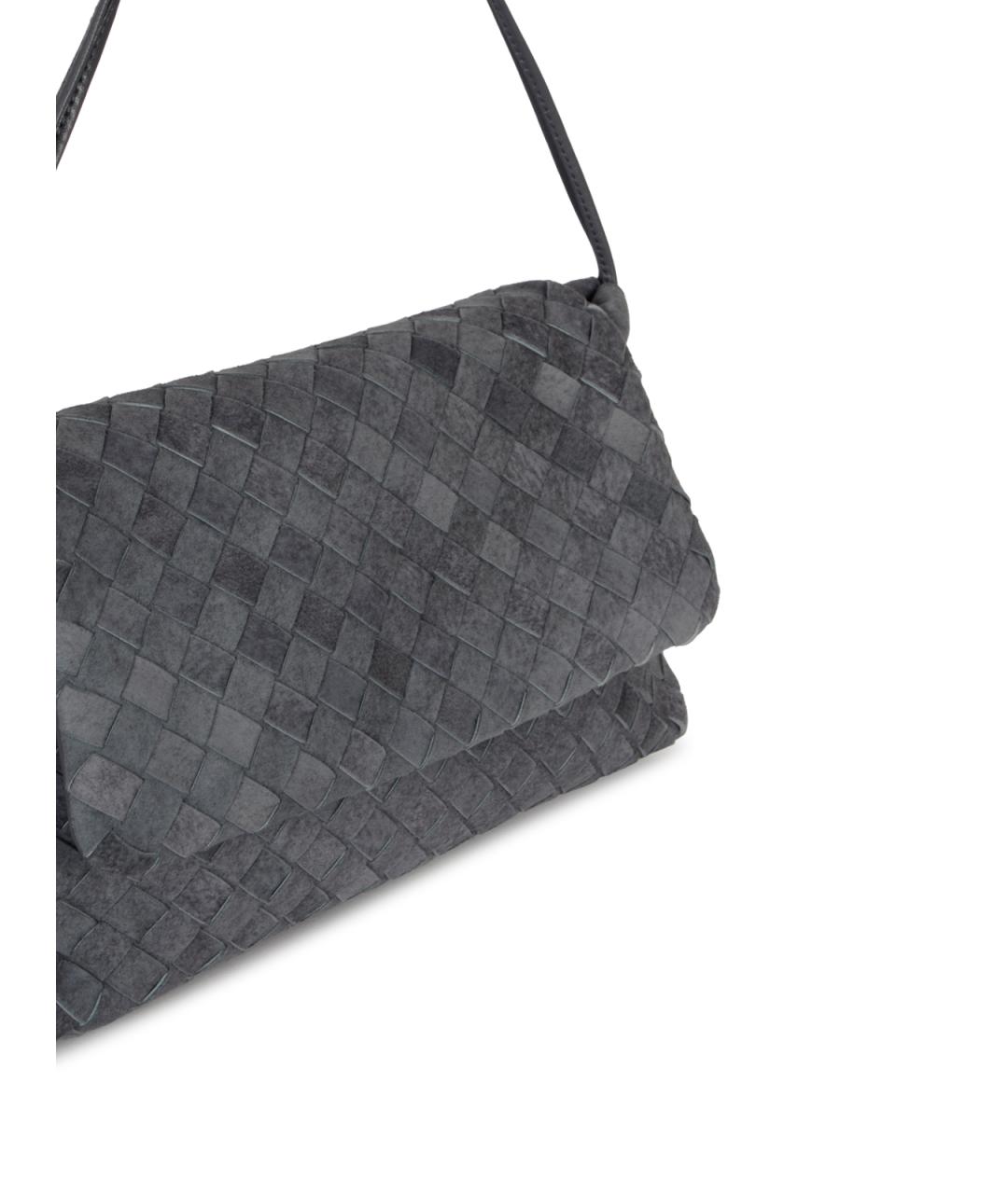 BOTTEGA VENETA Голубая замшевая сумка через плечо, фото 4
