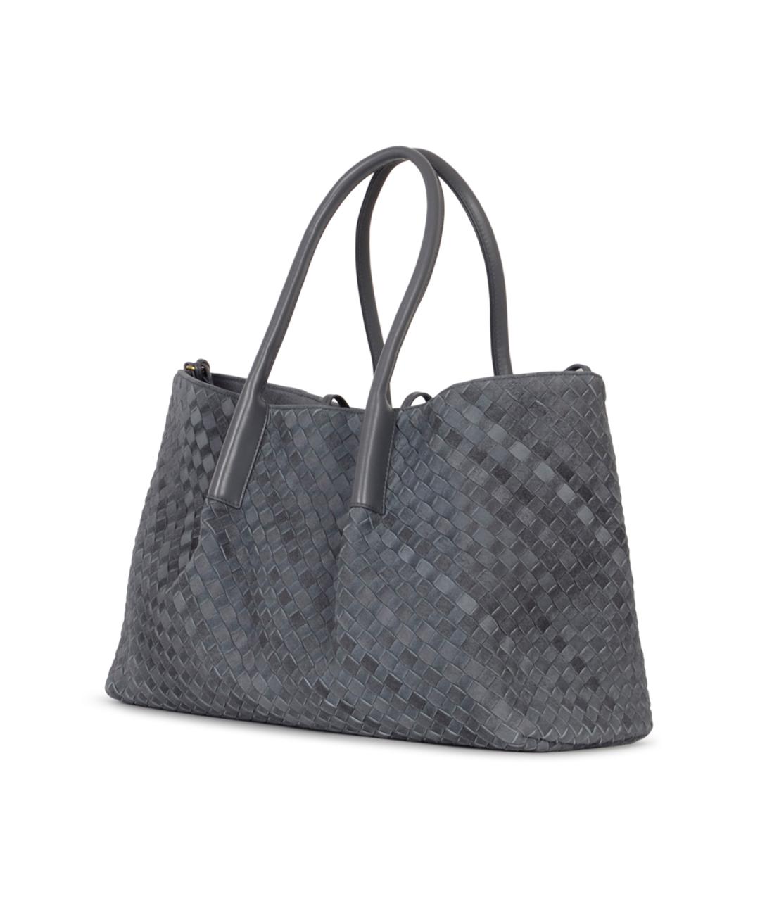 BOTTEGA VENETA Голубая замшевая сумка тоут, фото 2