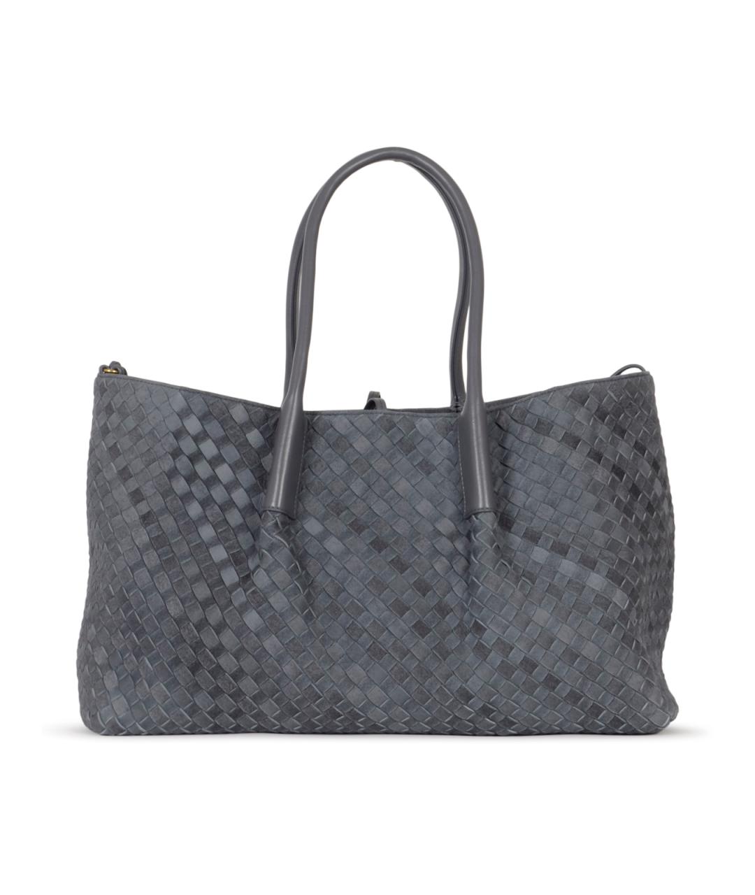 BOTTEGA VENETA Голубая замшевая сумка тоут, фото 1
