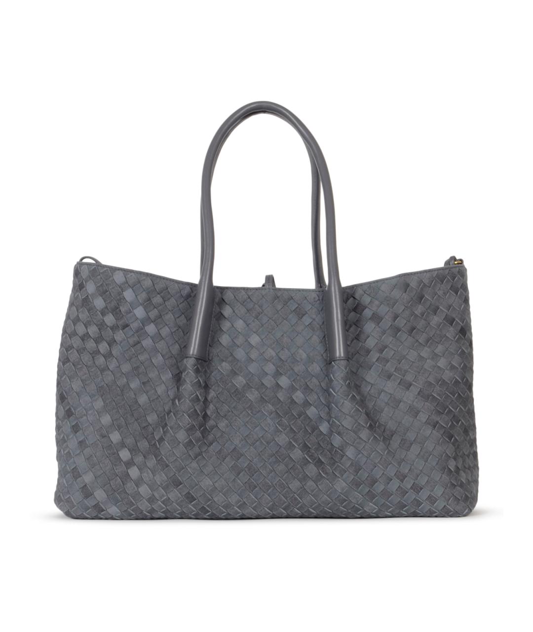 BOTTEGA VENETA Голубая замшевая сумка тоут, фото 3