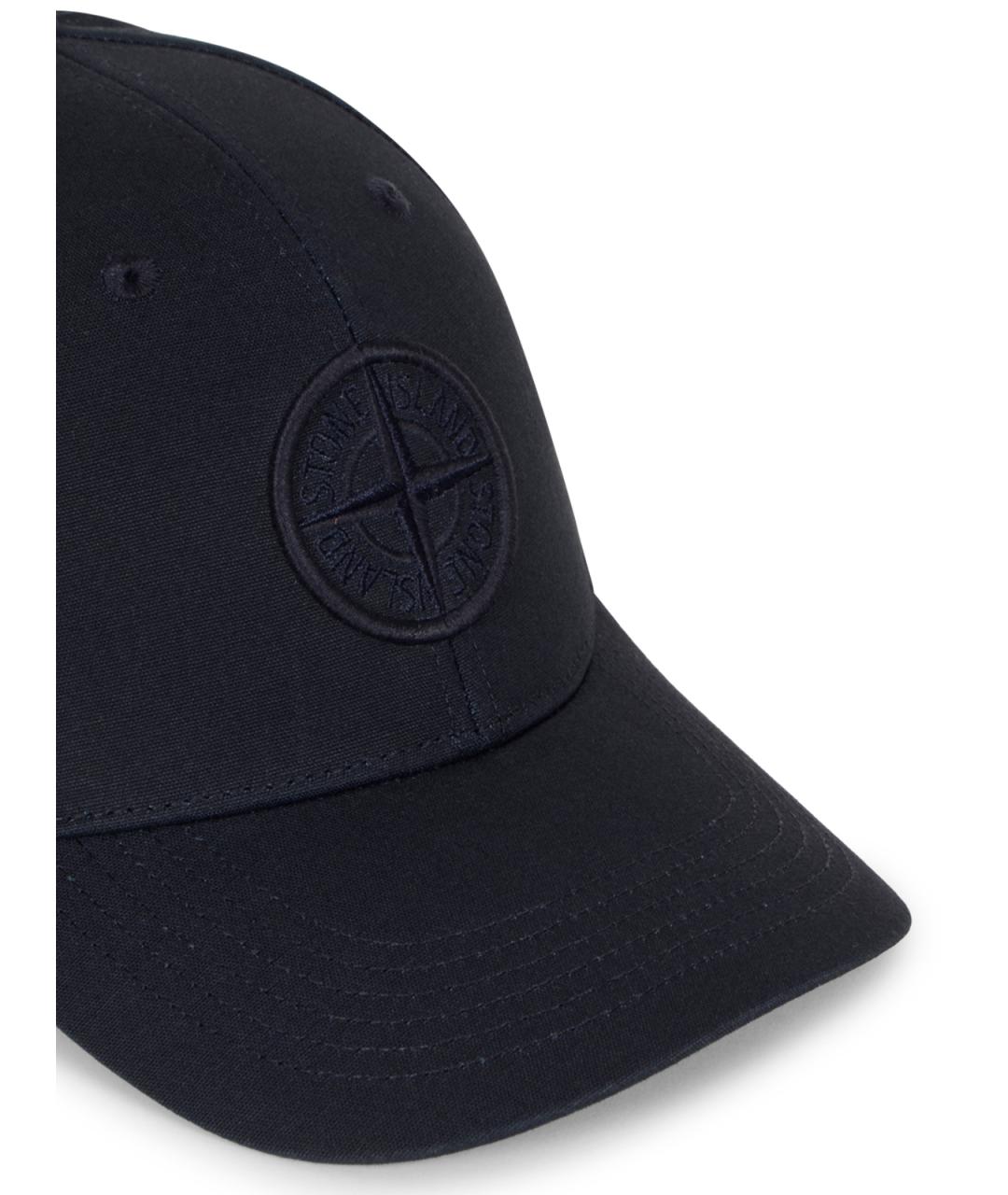 STONE ISLAND Темно-синяя хлопковая кепка/бейсболка, фото 4