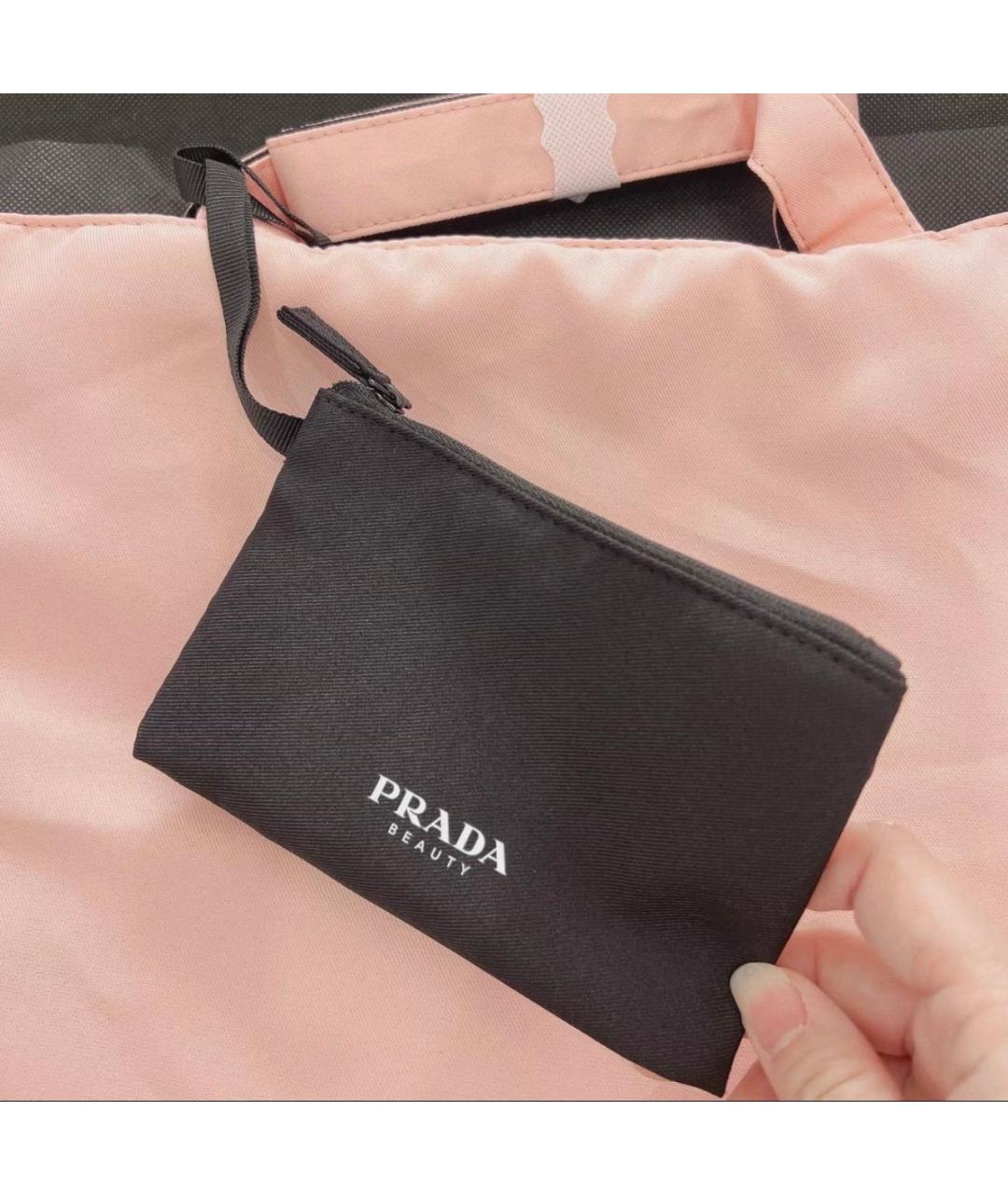 PRADA BEAUTY Коралловая хлопковая сумка тоут, фото 4