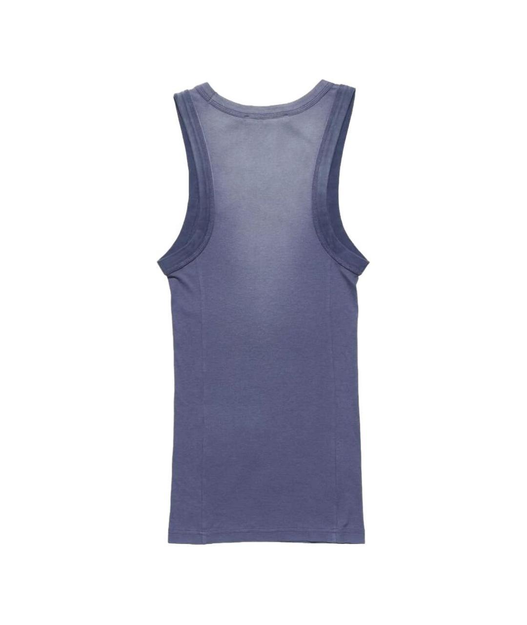 ACNE STUDIOS Синяя хлопковая майка, фото 3