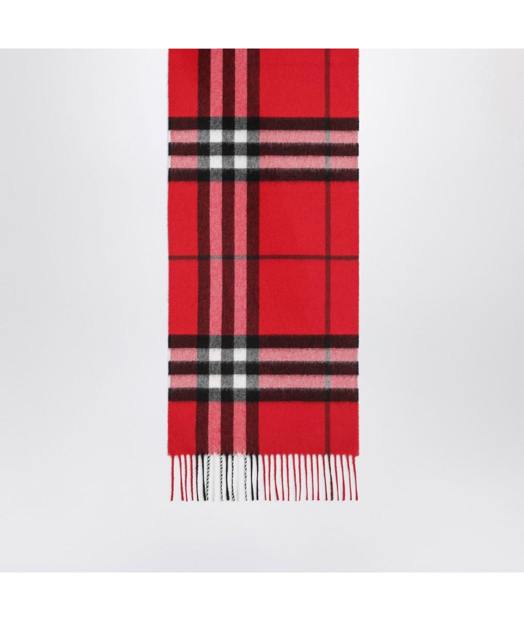 BURBERRY Красный кашемировый шарф, фото 2