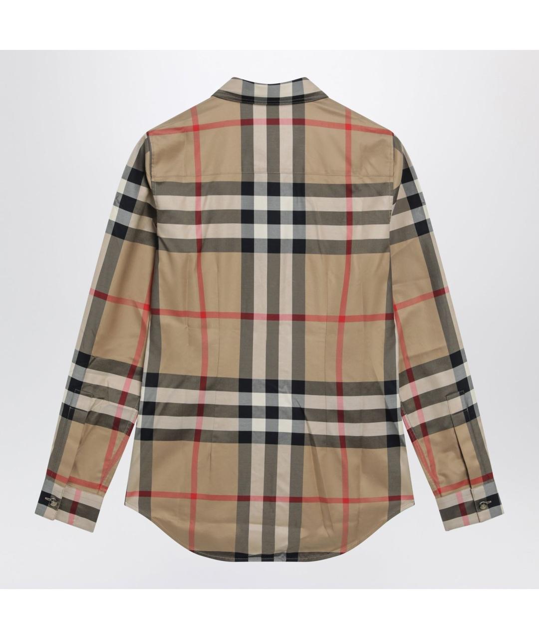 BURBERRY Бежевая хлопковая рубашка, фото 2