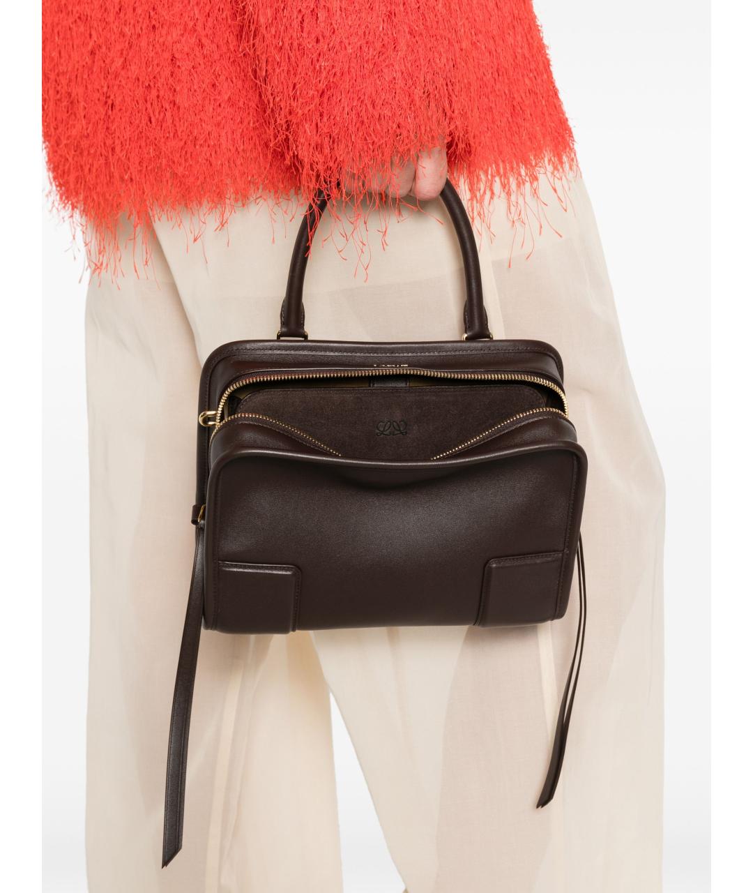 LOEWE Коричневая кожаная сумка тоут, фото 5