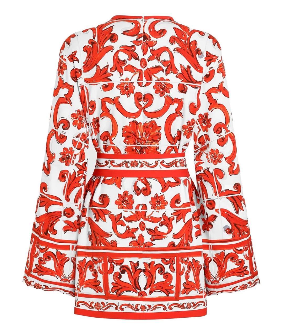 DOLCE&GABBANA Красная шелковая блузы, фото 3