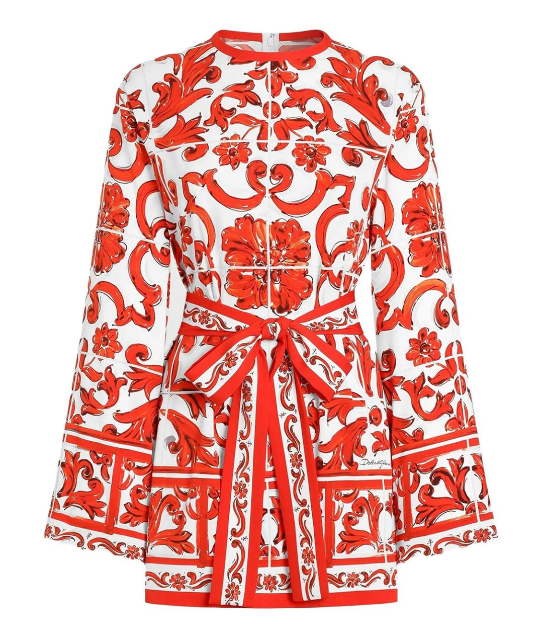 DOLCE&GABBANA Красная шелковая блузы, фото 1