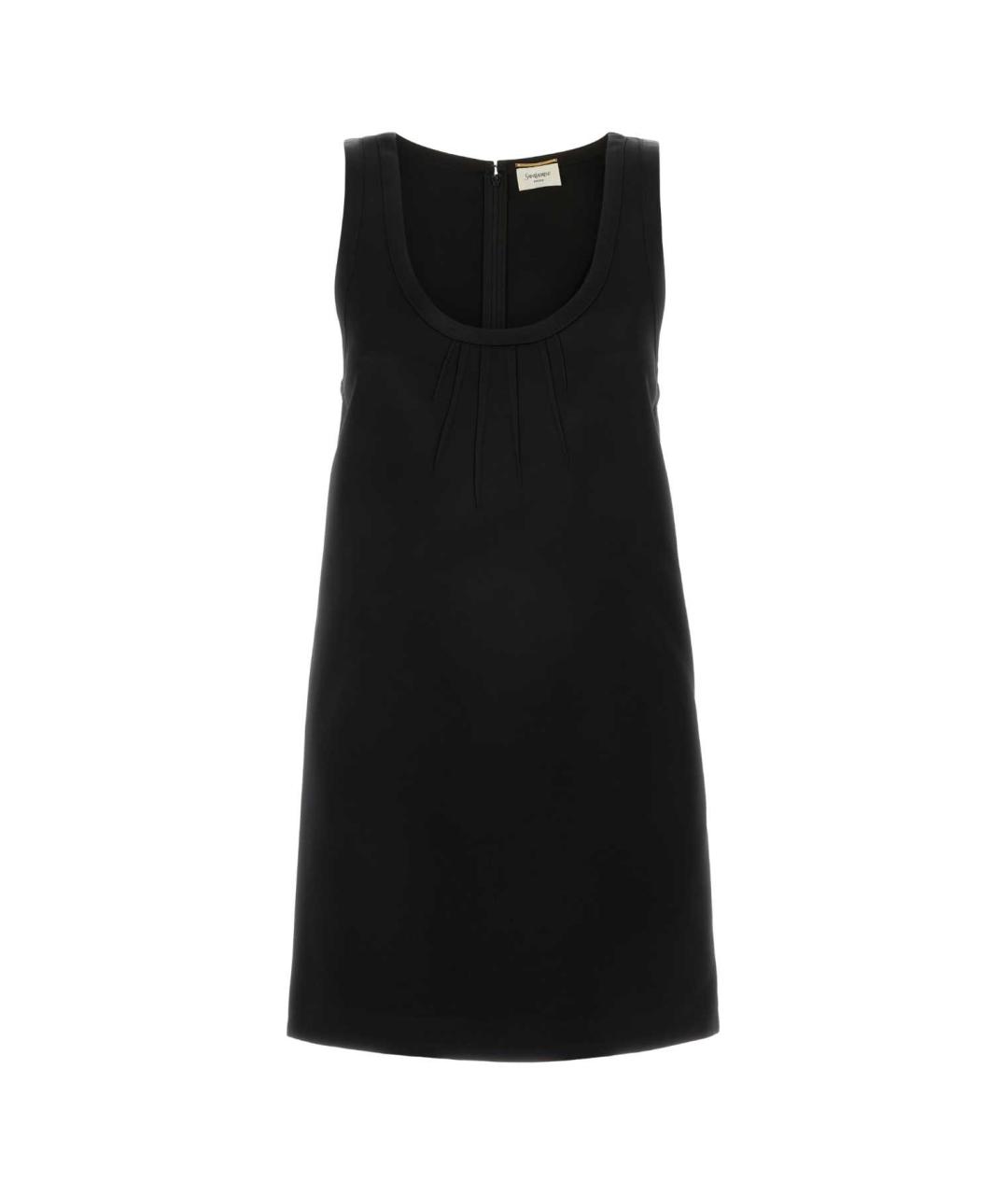 SAINT LAURENT Черное вискозное коктейльное платье, фото 1