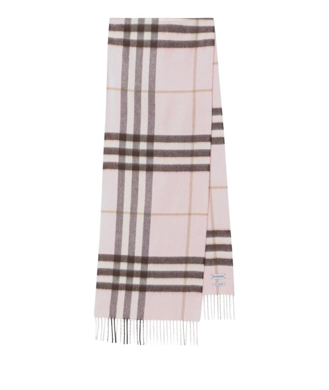 BURBERRY Розовый кашемировый шарф, фото 1