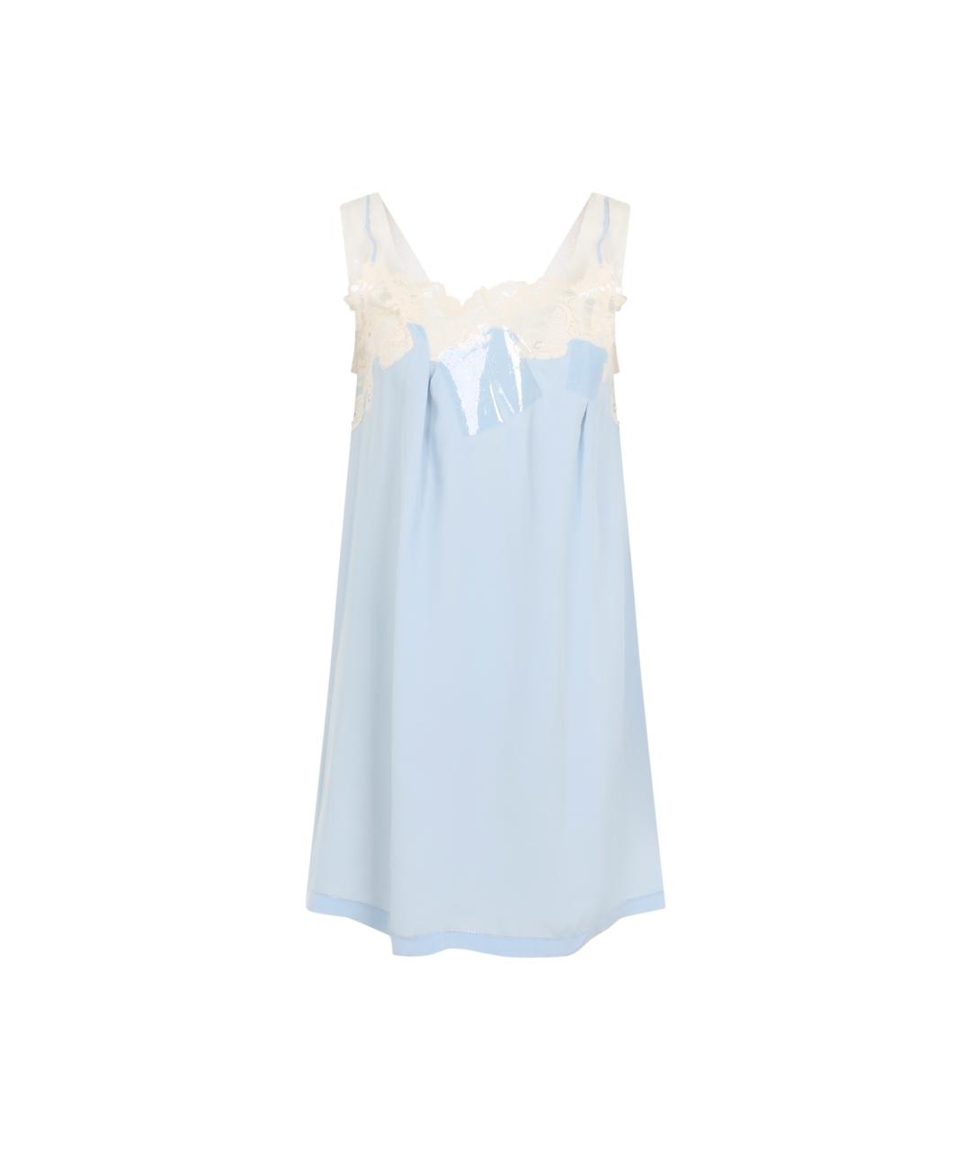 MAISON MARGIELA Голубое вискозное коктейльное платье, фото 1
