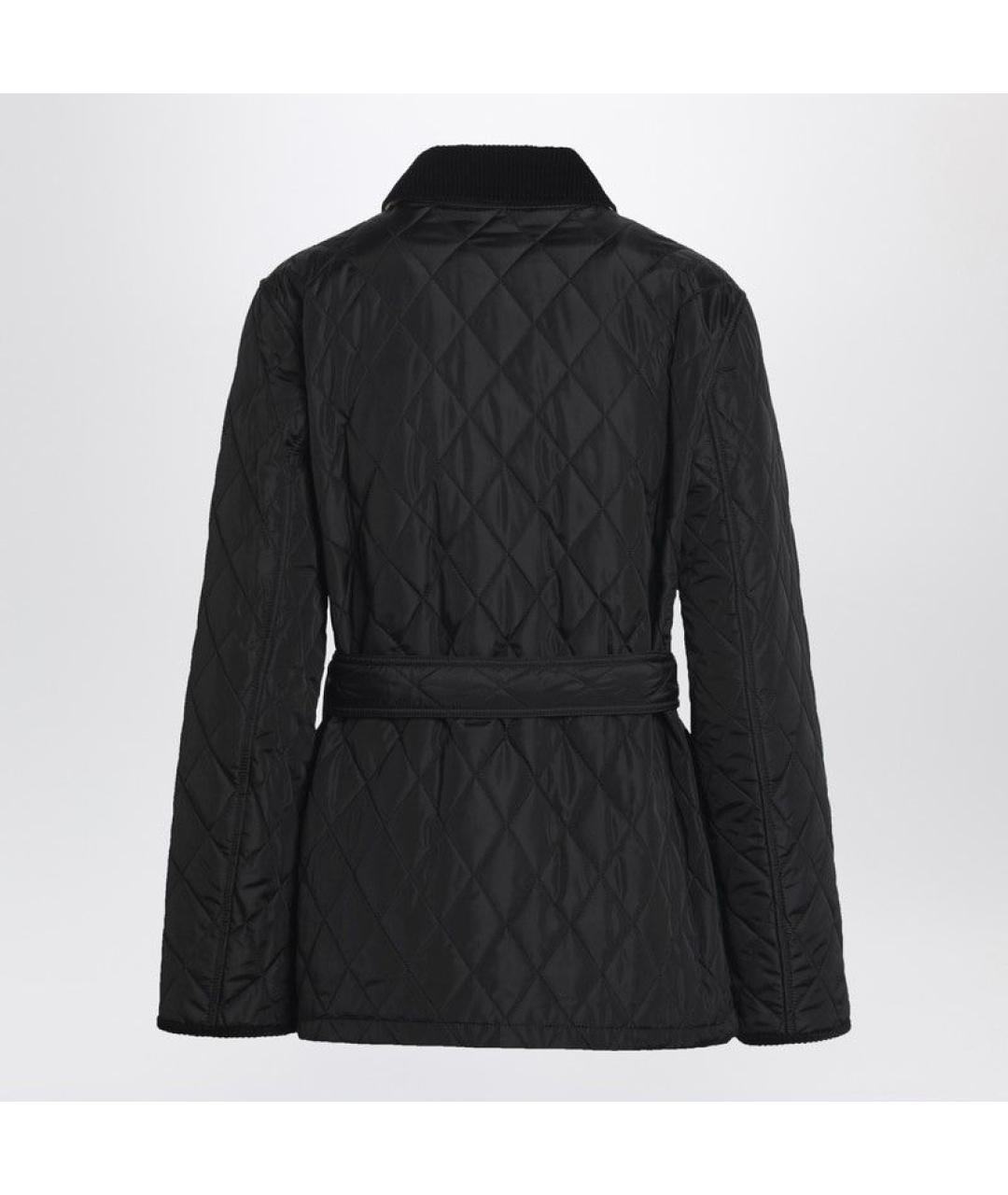 BURBERRY Черная полиамидовая куртка, фото 2