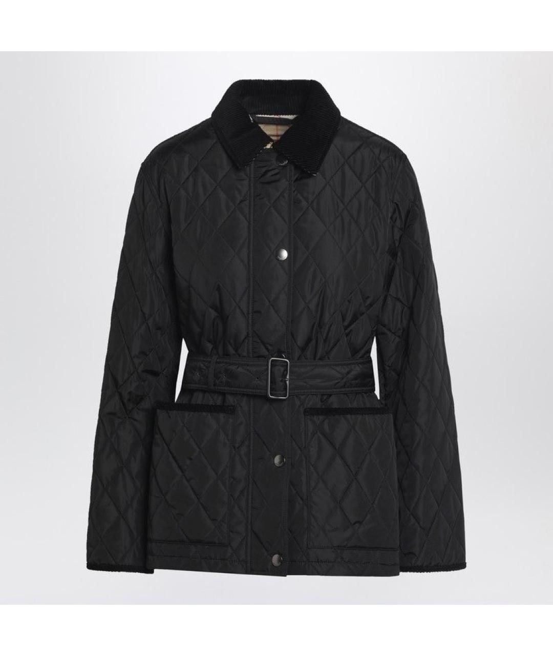 BURBERRY Черная полиамидовая куртка, фото 3
