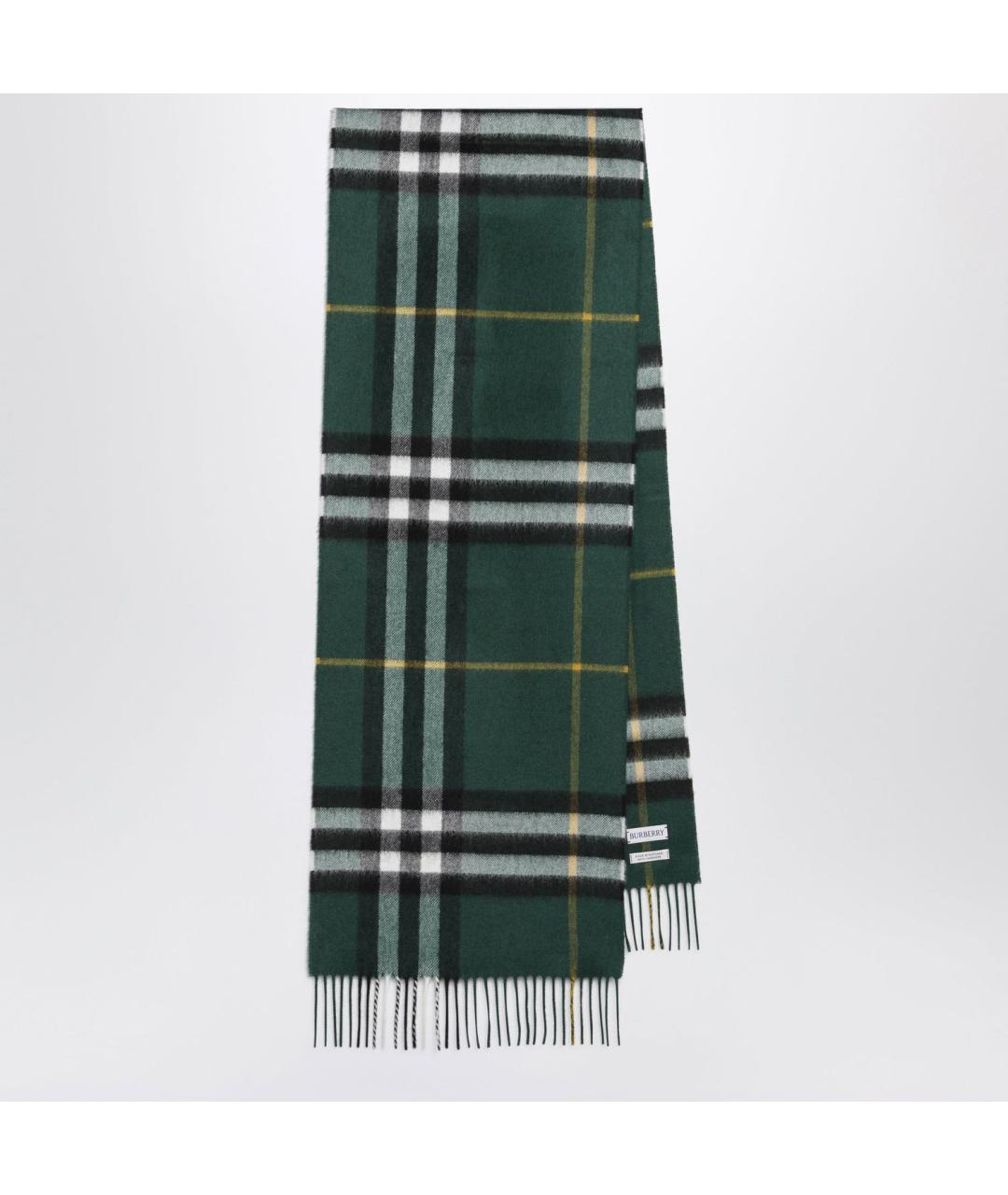 BURBERRY Зеленый кашемировый шарф, фото 3