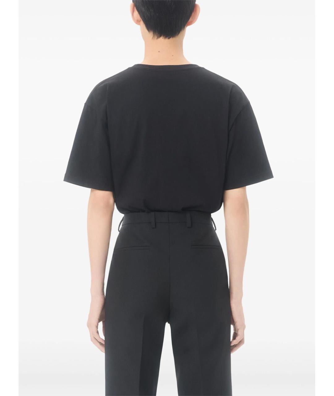 VALENTINO Черная хлопковая футболка, фото 3