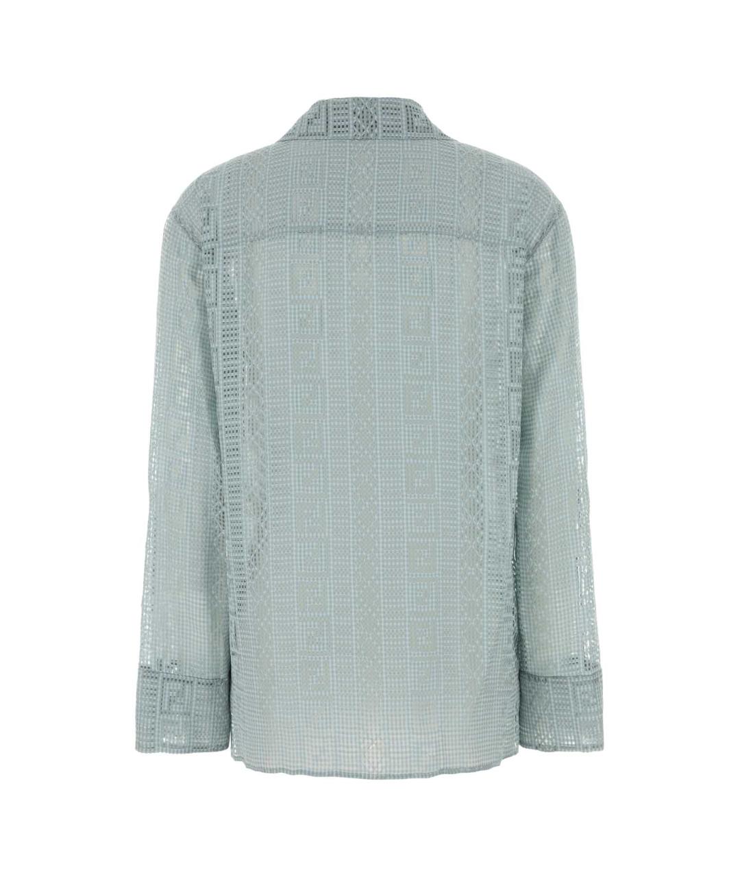 FENDI Голубая вискозная рубашка, фото 2