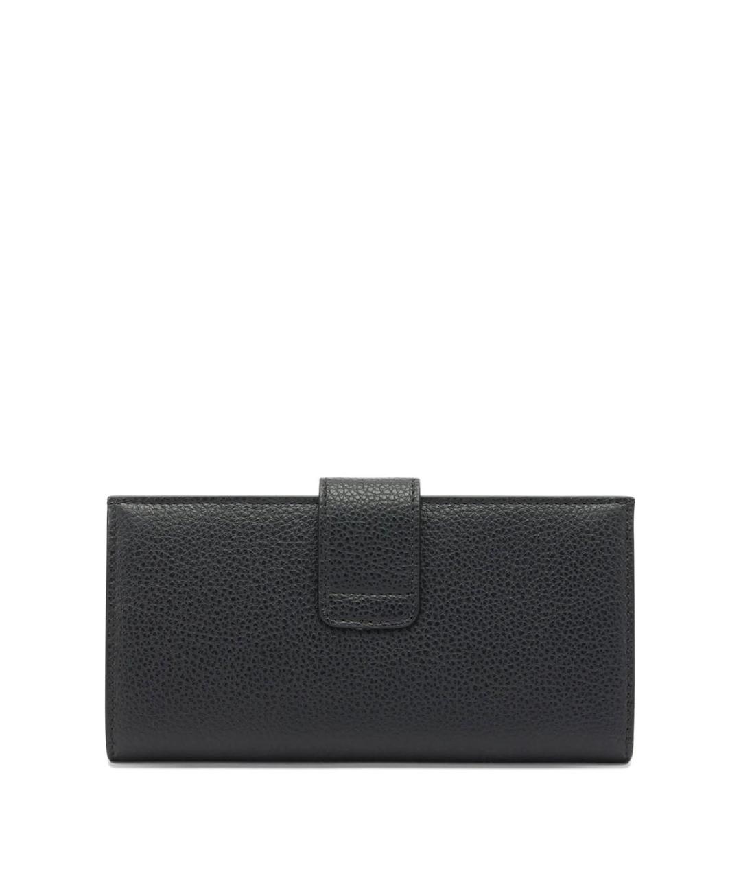 FERRAGAMO Черный кожаный кошелек, фото 3