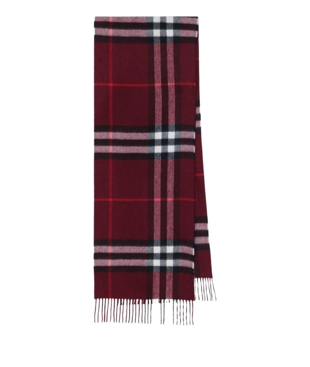 BURBERRY Бордовый кашемировый шарф, фото 1