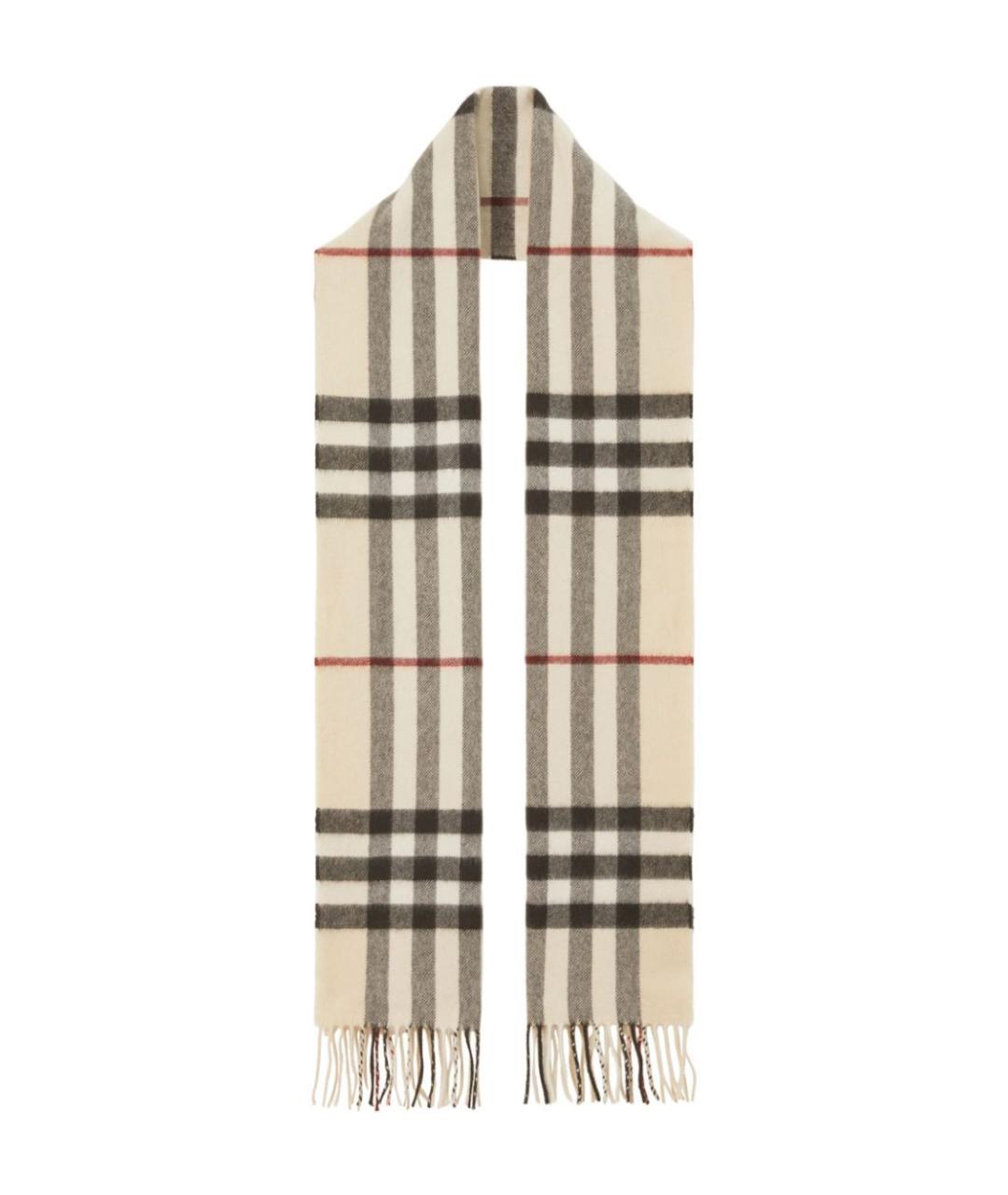BURBERRY Бежевый кашемировый шарф, фото 3