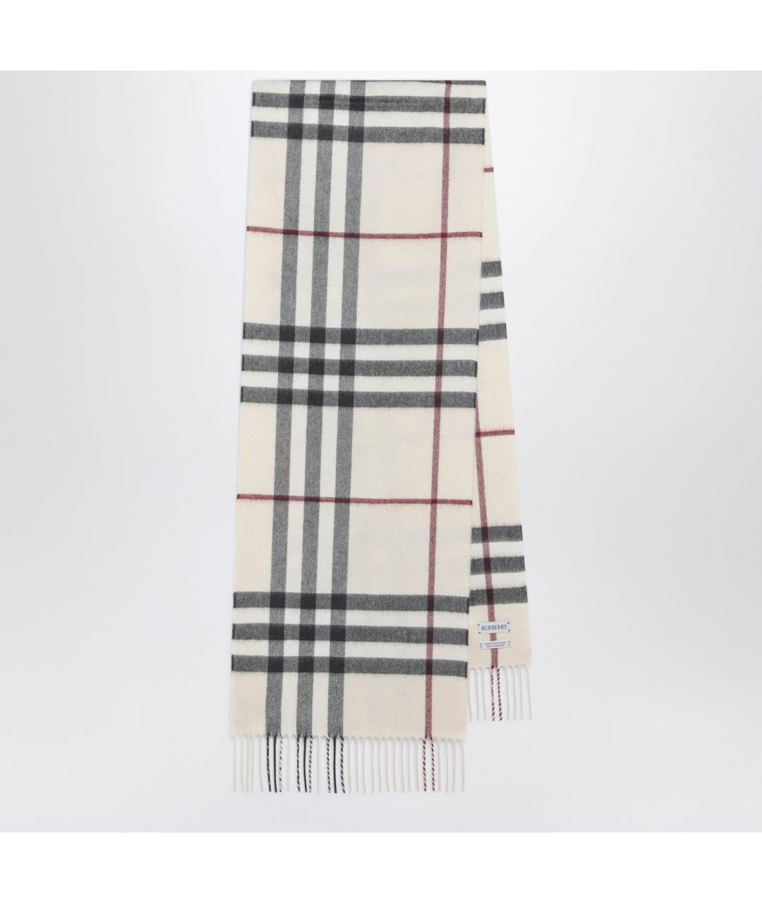 BURBERRY Бежевый кашемировый шарф, фото 4