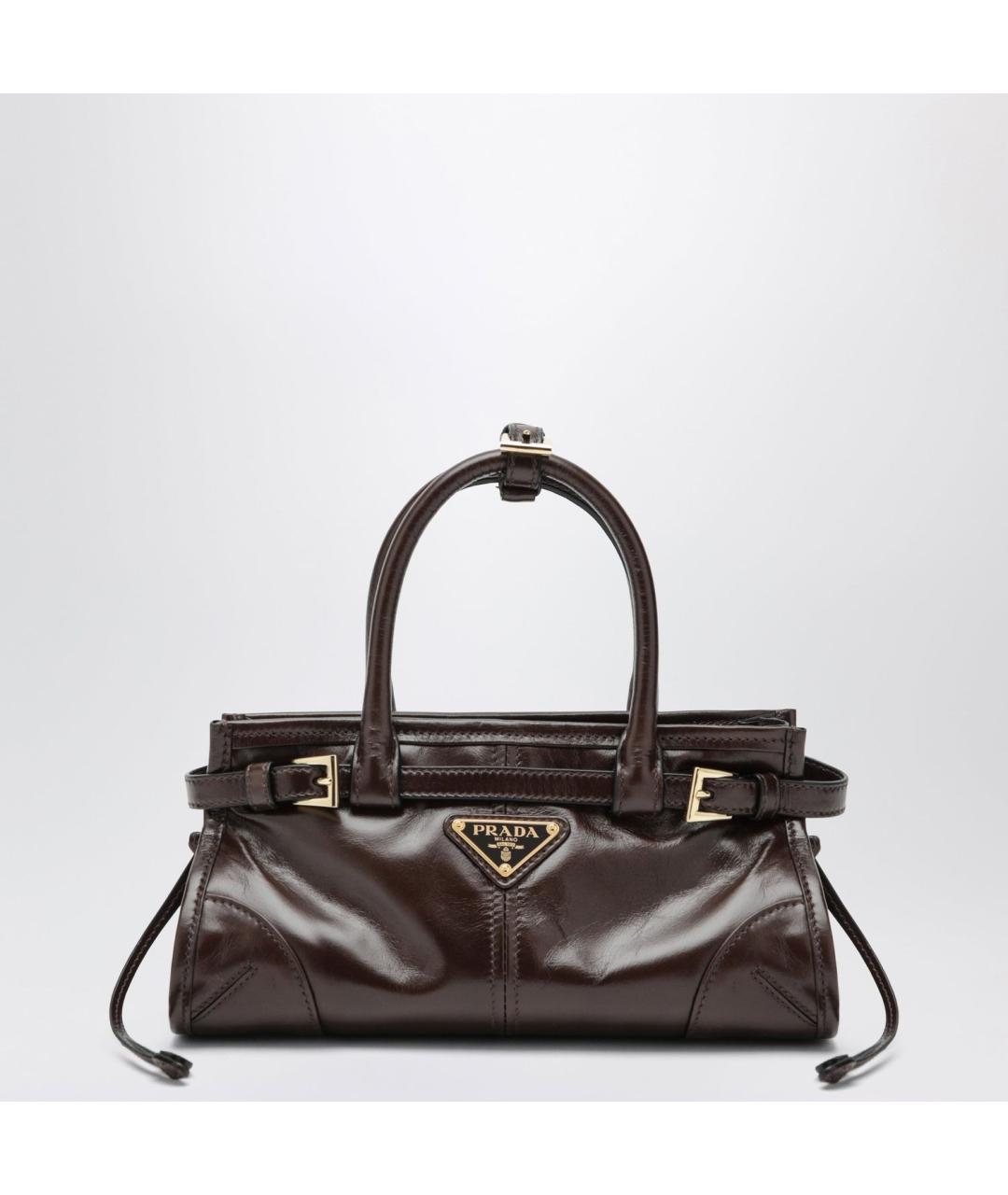 PRADA Коричневая кожаная сумка тоут, фото 3