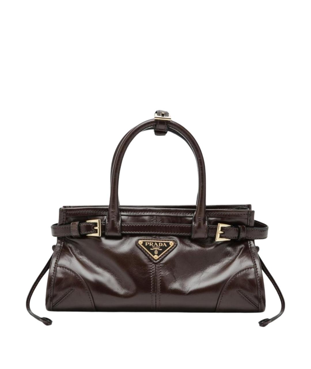 PRADA Коричневая кожаная сумка тоут, фото 1