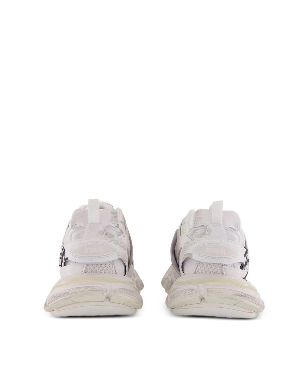 BALENCIAGA Белые синтетические низкие кроссовки / кеды, фото 5