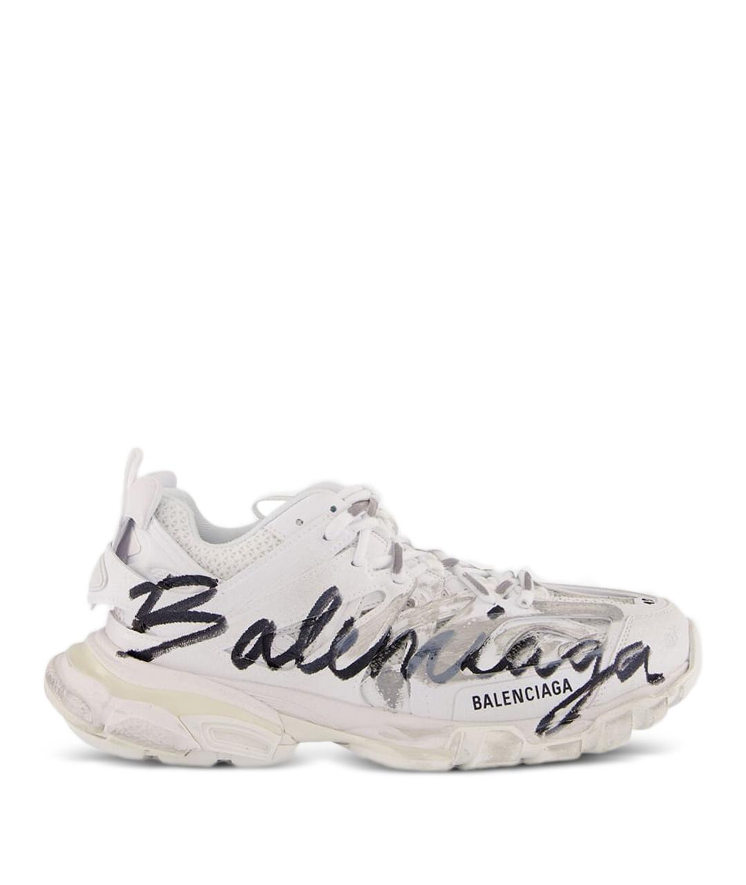 BALENCIAGA Белые синтетические низкие кроссовки / кеды, фото 1