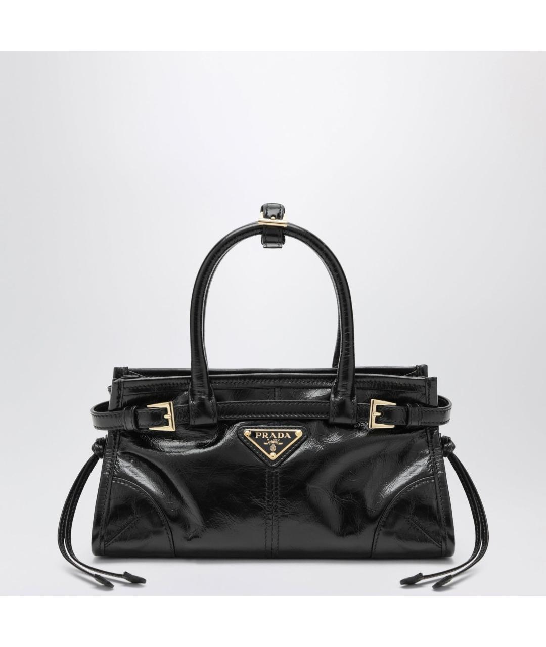 PRADA Черная кожаная сумка тоут, фото 3