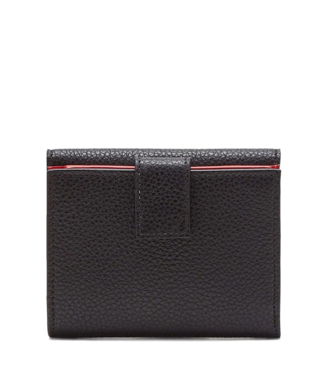 FERRAGAMO Черный кожаный кошелек, фото 2