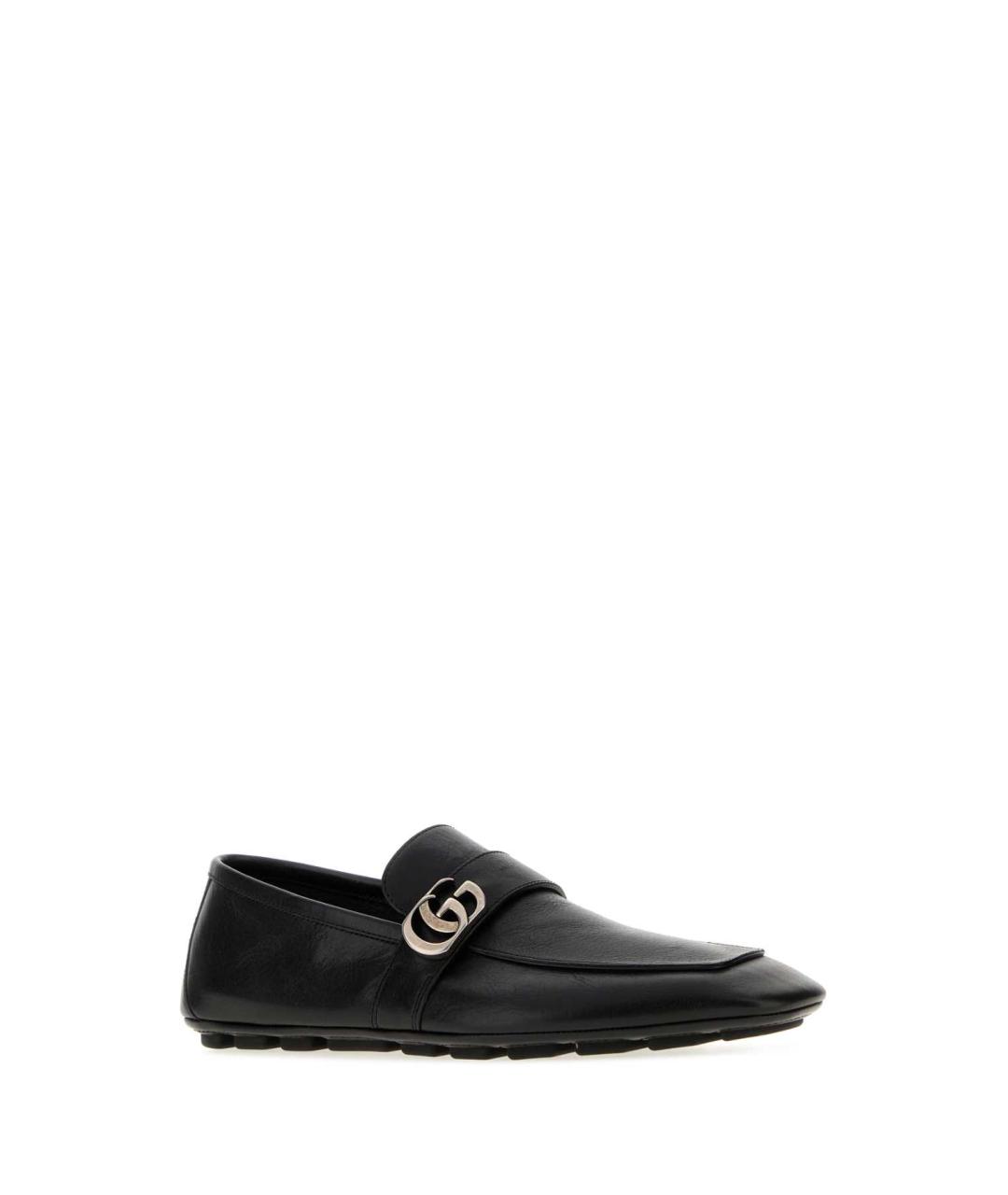 GUCCI Черные кожаные мокасины, фото 2