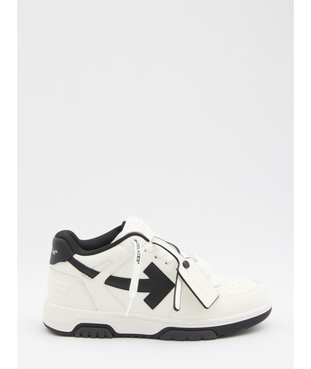 OFF-WHITE Белые кожаные высокие кроссовки / кеды, фото 6
