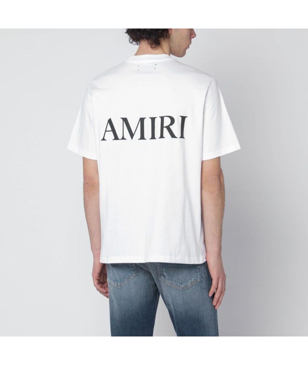 AMIRI Белая хлопковая футболка, фото 2