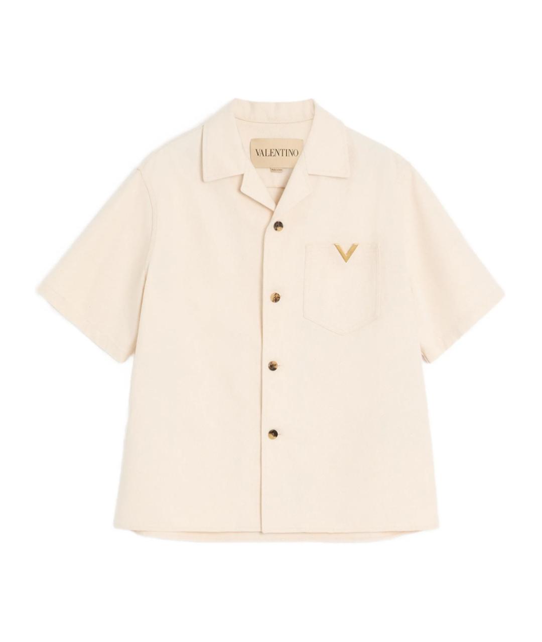 VALENTINO Бежевая хлопковая кэжуал рубашка, фото 1