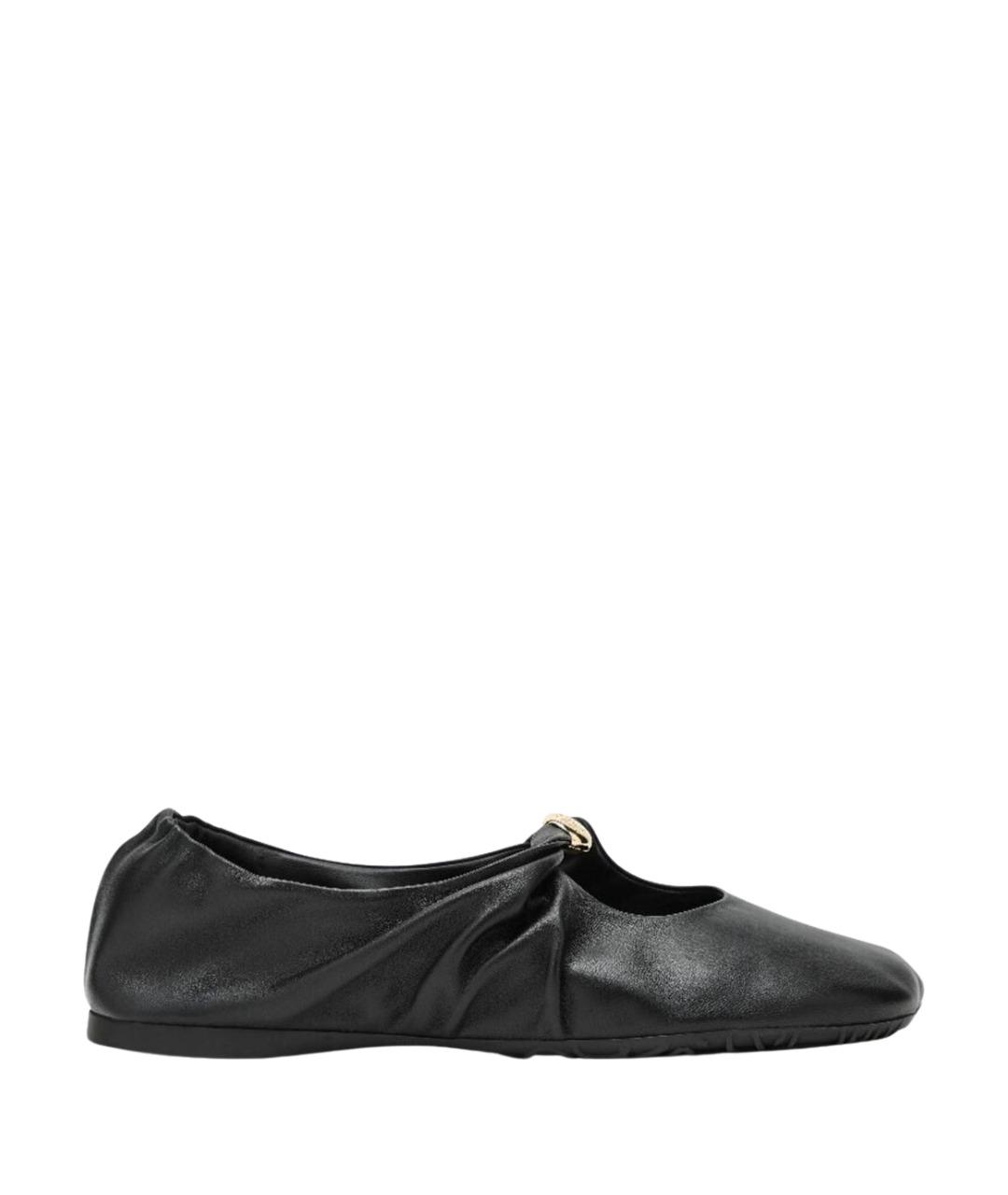 LOEWE Черные кожаные балетки, фото 1