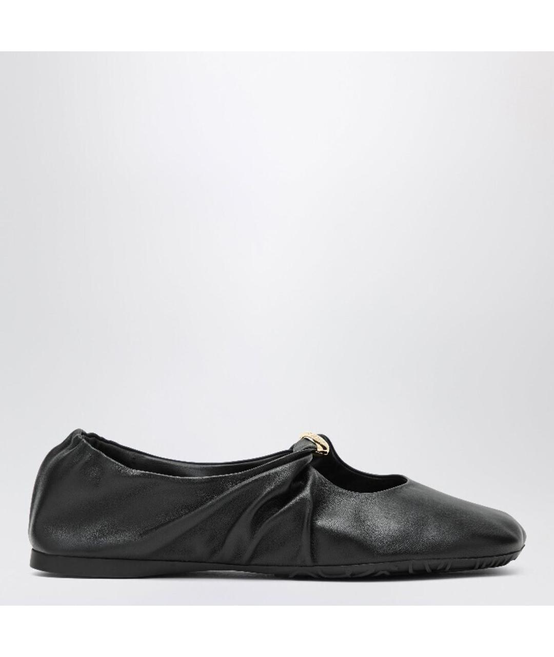 LOEWE Черные кожаные балетки, фото 4